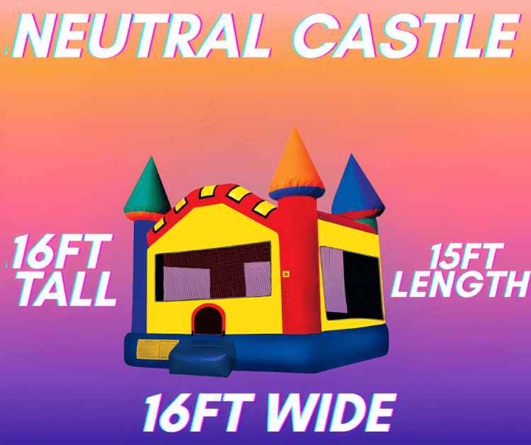 Neutral Castle Bounce house